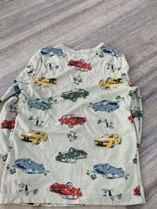 Cute Car Print Long Sleeve Shirt