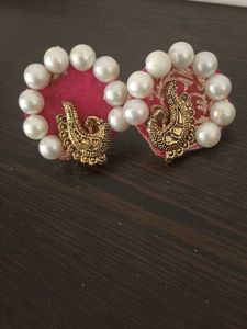 Handmade Peacock Pearl Earrings