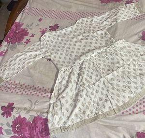 White Printed Kurta