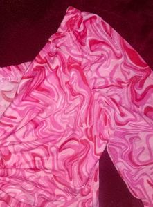 Pink Swirl Long Sleeve Top