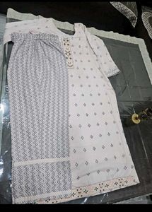 Light Pink Printed Kurta Set