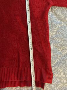Cozy Red Textured Sweater