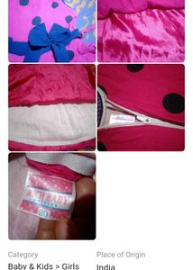 Pink Polka Dot baby girl frock