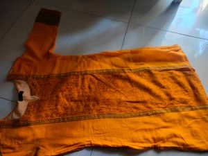 Mustard Printed Kurti