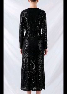 Sparkly Black Sequin Maxi Dress