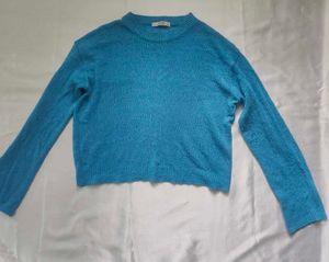 Blue Crew Neck Sweater