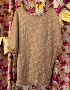 Beige Knit Top