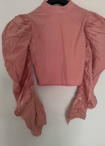 Beautiful Blouson Peach Top For Women