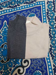 Split Color Mock Neck T-Shirt