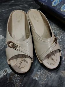 Elegant Beige Slip-On Sandals
