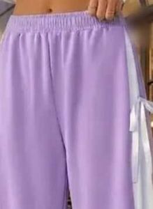 Lavender Sweatpants with Side Ties