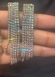 Sparkling Rhinestone Dangle Earrings