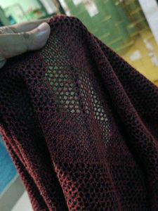 Maroon V-Neck Long Sleeve