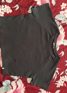 Black Cropped T-Shirt