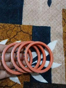 Elegant Gold &amp; Blue Bangle Set
