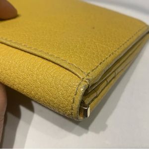 Authentic Burberry Yellow Leather Wallet
