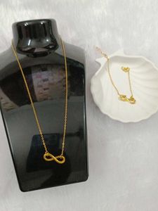 Gold colour Infinity ♾️ Necklace &amp; bracelet