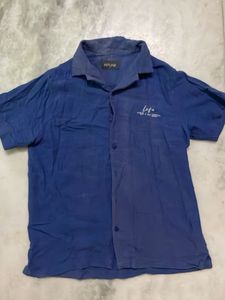 Intune Men's Blue Short Sleeve Shirt