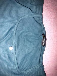 Green Puff Sleeve Square Neck Top