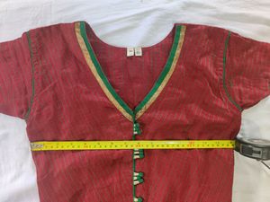 Red &amp; Green Salwar Kameez Suit + Dupatta