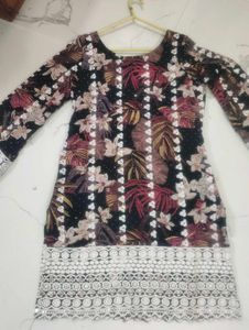 Elegant Floral Kurta with duppata without pant