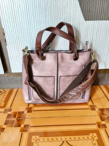 Stylish Pink Handbag with Shoulder Strap