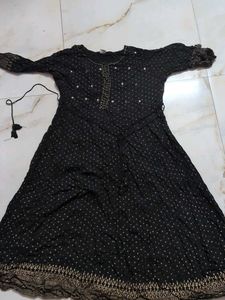 Elegant Black Printed Kurta