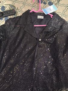 black sequence top, very pretty for parties