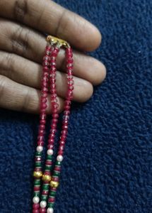 Beautiful Meroon Colour Crystal Set