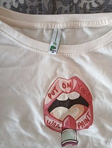 White Cropped Long Sleeve Top