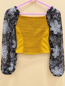 Chic Lace Sleeve Corset Top