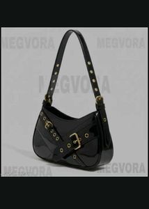 Chic Black Patent Hobo Bag
