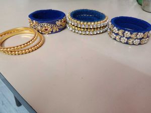 Pearl and Zardosi Bangles for Women