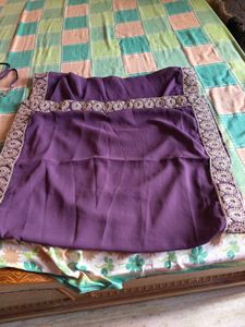 Elegant Purple Sharara with Embellished Border