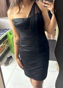 One Shoulder Black Dress