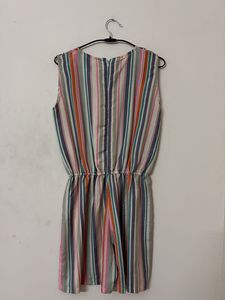 Striped Sleeveless Jump Suit
