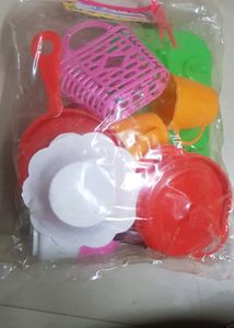 Cute Doll With Kitchen Set
