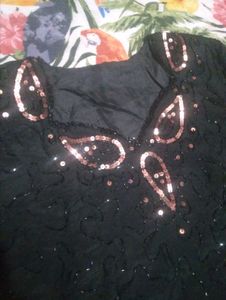 Sparkling Sequin Black Top
