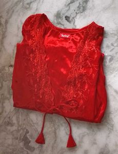 Brand new Elegant Red Nightgown with Lace Detail