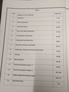 Class XII Chemistry Student Support Material