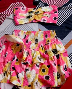 XS size Shein Floral Print Two-Piece Set