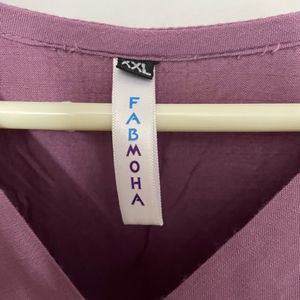 Elegant V-Neck Purple Dress