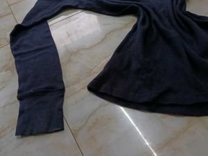 Stylish Navy Blue Long Sleeve Top