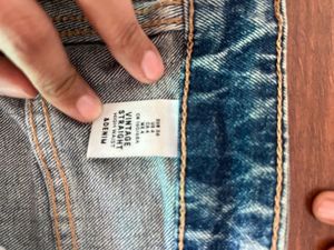 H&amp;m Blue  straight high waste Jeans