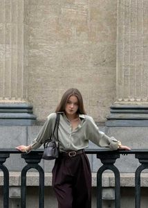 New with tag Korean Elegant Light Green Oversized