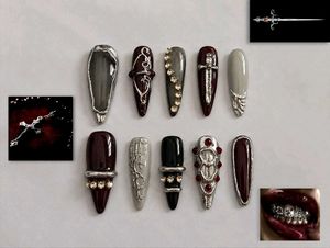 Gothic y2k handmade nail set