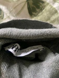 Zara Gray Turtleneck Sweater