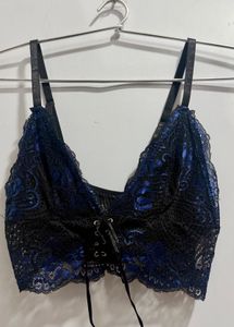midnight Lace Corset Bralette