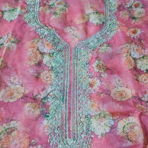 Elegant unstitched party wear dress material, suit