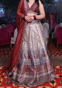 Elegant Banarasi Lehenga Choli Set (3 Piece)